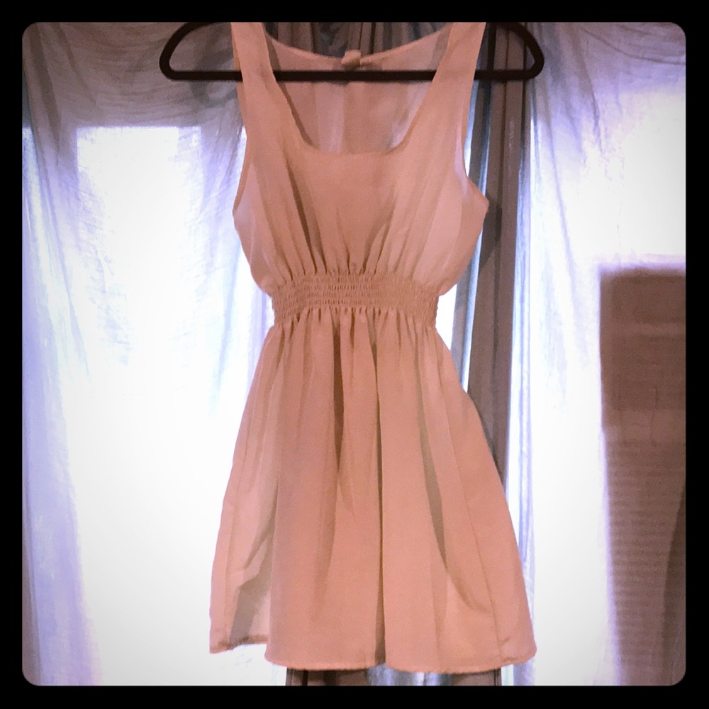 Satin/sheen empire waist tunic tank